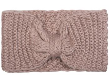 styleBREAKER Damen Strick Stirnband mit Schleife, Reiskorn Strick-Muster, Winter Haarband, Headband 04026006