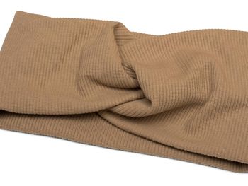 styleBREAKER Damen Haarband mit Twist Knoten in Feinripp Optik | Weiches Stirnband für Sport und Alltag | One Size elastisch