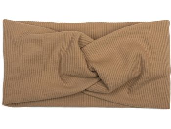 styleBREAKER Damen Haarband mit Twist Knoten in Feinripp Optik | Weiches Stirnband für Sport und Alltag | One Size elastisch