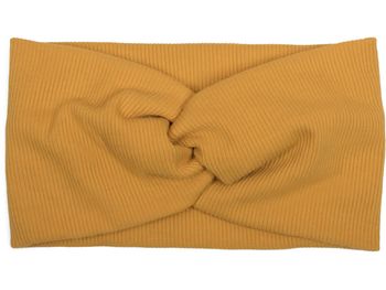 styleBREAKER Damen Haarband mit Twist Knoten in Feinripp Optik | Weiches Stirnband für Sport und Alltag | One Size elastisch