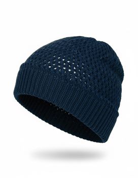 styleBREAKER Strick Beanie Mütze mit luftiger Ajour-Struktur | doppellagige Longbeanie im Grobstrick Design | elastische Wintermütze Unisex