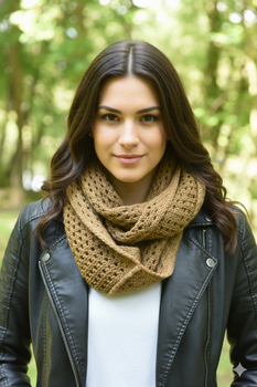 styleBREAKER Weicher Strick Loop Schal mit Ajour-Lochmuster | Kuscheliger Schlauchschal für Damen & Herren | Kombinierbar mit passender Mütze