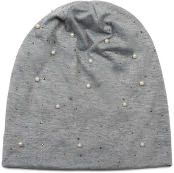 styleBREAKER Beanie Mütze mit Perlen und Strass Nieten, Slouch Longbeanie, Damen 04024140