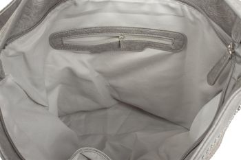 styleBREAKER Hobo Bag Handtasche mit Flecht-Optik und Nieten, Shopper, Schultertasche, Tasche, Damen 02012219