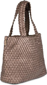 styleBREAKER XXL Wendetasche in Flecht-Optik, Shopper Tasche, 2 Taschen, Handtaschen Set, Bag in Bag, Schultertasche, Damen 02012163