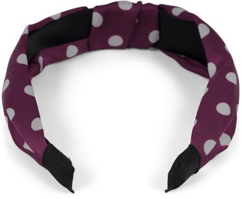 styleBREAKER Damen Haarreif mit Punkten & Knoten | breiter Retro Haarreifen (5 cm) im 50er Jahre Rockabilly Style | flexibler Polka Dot Kopfschmuck für Party & Alltag
