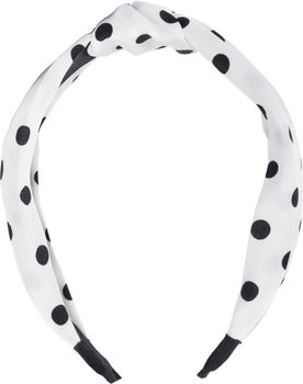 styleBREAKER Damen Haarreif mit Punkte Muster und Knoten im Retro Style, Rockabilly, Vintage Look, Haarband, Headband 04026015