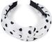 styleBREAKER Damen Haarreif mit Punkte Muster und Knoten im Retro Style, Rockabilly, Vintage Look, Haarband, Headband 04026015