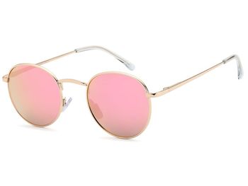 styleBREAKER Unisex Panto Sonnenbrille mit runden Gläsern | Metallrahmen mit Federscharnier & UV400 Schutz | verspiegelte oder getönte Flachgläser