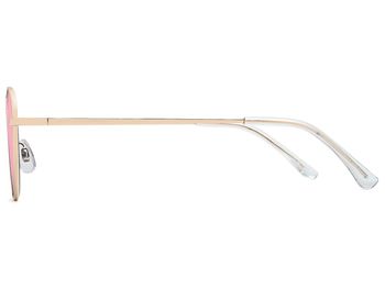 styleBREAKER Unisex Panto Sonnenbrille mit runden Gläsern | Metallrahmen mit Federscharnier & UV400 Schutz | verspiegelte oder getönte Flachgläser