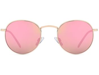 styleBREAKER Unisex Panto Sonnenbrille mit runden Gläsern | Metallrahmen mit Federscharnier & UV400 Schutz | verspiegelte oder getönte Flachgläser