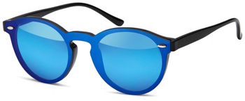 styleBREAKER Unisex Sonnenbrille Monoglas Shield | Flaches Glas verspiegelt & UV400 | Moderne Flatlens Brille für Festival & Alltag | Inklusive Etui & Tuch