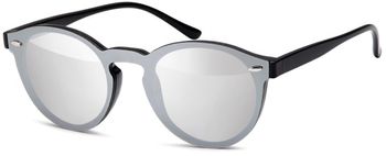 styleBREAKER Unisex Sonnenbrille Monoglas Shield | Flaches Glas verspiegelt & UV400 | Moderne Flatlens Brille für Festival & Alltag | Inklusive Etui & Tuch