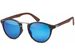 styleBREAKER Unisex Sonnenbrille Panto Holzoptik | Runde Retro Brille mit Metallsteg & UV400 | Modisches Wood Look Design (Kunststoff) inkl. Etui & Tuch