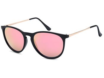 styleBREAKER Damen Sonnenbrille mit ovalen Gläsern und Metallbügeln | Kunststoffrahmen mit UV400 Schutz | Sommerbrille mit Verlauf oder Spiegelglas