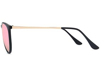 styleBREAKER Damen Sonnenbrille mit ovalen Gläsern und Metallbügeln | Kunststoffrahmen mit UV400 Schutz | Sommerbrille mit Verlauf oder Spiegelglas