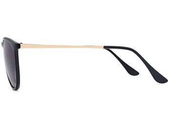 styleBREAKER Damen Sonnenbrille mit ovalen Gläsern und Metallbügeln | Kunststoffrahmen mit UV400 Schutz | Sommerbrille mit Verlauf oder Spiegelglas