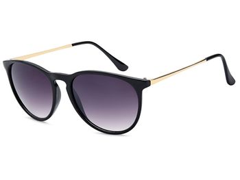 styleBREAKER Damen Sonnenbrille mit ovalen Gläsern und Metallbügeln | Kunststoffrahmen mit UV400 Schutz | Sommerbrille mit Verlauf oder Spiegelglas