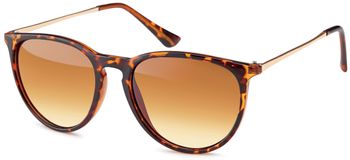 styleBREAKER Damen Sonnenbrille mit großen ovalen Polycarbonat Gläsern, Rahmen Kunststoff und Bügel Metall 09020085