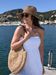 styleBREAKER runde Damen Basttasche mit langen Henkeln | Geflochtene Korbtasche als Strandtasche oder Shopper | Großes Hauptfach mit Reißverschluss
