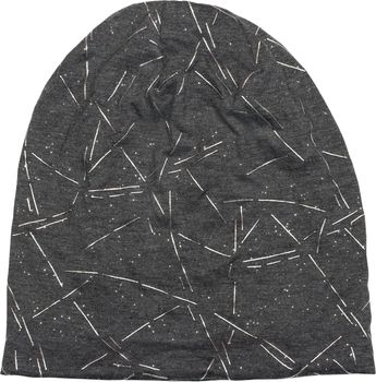 styleBREAKER Beanie Mütze mit Glitzer und Metallic Linien Muster, Slouch Longbeanie, Damen 04024146