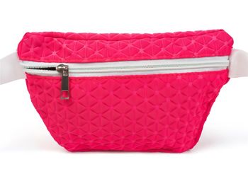 styleBREAKER Damen Bauchtasche geometrisches Muster geprägte Optik, Reißverschluss, Gürteltasche, Hüfttasche 02012253