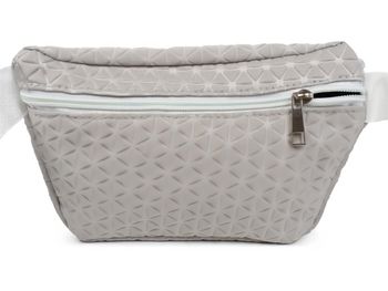 styleBREAKER Damen Bauchtasche geometrisches Muster geprägte Optik, Reißverschluss, Gürteltasche, Hüfttasche 02012253