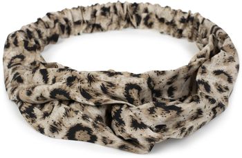 styleBREAKER Damen Haarband mit Leo Animal Print, Twist Knoten und Gummizug, Stirnband, Headband, Haarschmuck 04026020