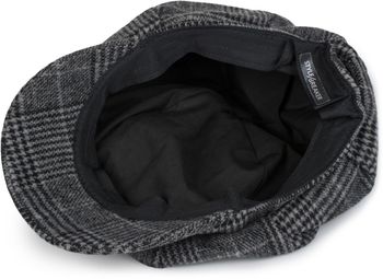 styleBREAKER Damen Bakerboy Schirmmütze mit Glencheck Karo Muster, Ballonmütze, Newsboy Cap, Schiebermütze 04023060