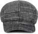 styleBREAKER Damen Bakerboy Schirmmütze mit Glencheck Karo Muster, Ballonmütze, Newsboy Cap, Schiebermütze 04023060