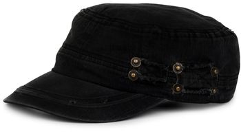styleBREAKER Unisex Military Cap im Destroyed Vintage Look | verstellbares Army Cap aus Baumwolle | Used Look Schirmmütze für Herren und Damen
