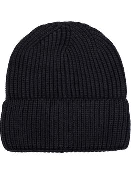 styleBREAKER Damen Beanie Mütze Feinstrick mit breiter Krempe | Elegante Wintermütze Rippstrick | Weicher Wollmix für Herbst & Winter | Warme Strickmütze One Size