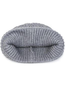 styleBREAKER Damen Beanie Mütze Feinstrick mit breiter Krempe | Elegante Wintermütze Rippstrick | Weicher Wollmix für Herbst & Winter | Warme Strickmütze One Size