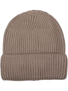 styleBREAKER Damen Beanie Mütze Feinstrick mit breiter Krempe | Elegante Wintermütze Rippstrick | Weicher Wollmix für Herbst & Winter | Warme Strickmütze One Size