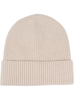 styleBREAKER Damen Beanie Mütze Feinstrick mit breiter Krempe | Elegante Wintermütze Rippstrick | Weicher Wollmix für Herbst & Winter | Warme Strickmütze One Size