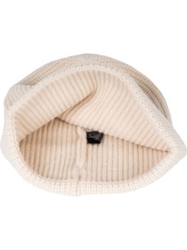 styleBREAKER Damen Beanie Mütze Feinstrick mit breiter Krempe | Elegante Wintermütze Rippstrick | Weicher Wollmix für Herbst & Winter | Warme Strickmütze One Size