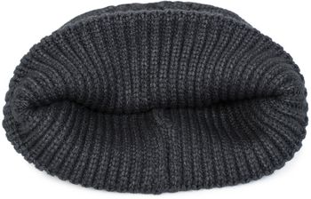 styleBREAKER Unisex Feinstrick Beanie Mütze mit Krempe, warme Winter Strickmütze Einfarbig, Rippen Strickmuster 04024154