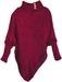 styleBREAKER Damen Feinstrick Poncho mit Zopfmuster und Ärmeln, Schalkragen 08010055