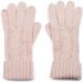 styleBREAKER Damen Strick Handschuhe mit Zopfmuster, Metallic Look und doppeltem Bund, Winter Strickhandschuhe 09010018