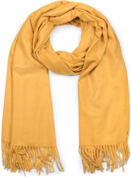 styleBREAKER Unisex Langer Schal einfarbig mit Fransen, Winter Stola Warm Unifarben, Weiches Tuch Viskose 01017104