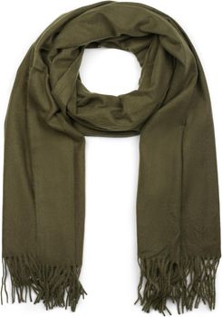 styleBREAKER Unisex Langer Schal einfarbig mit Fransen, Winter Stola Warm Unifarben, Weiches Tuch Viskose 01017104