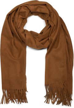 styleBREAKER Unisex Langer Schal einfarbig mit Fransen, Winter Stola Warm Unifarben, Weiches Tuch Viskose 01017104