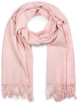 styleBREAKER Unisex Langer Schal einfarbig mit Fransen, Winter Stola Warm Unifarben, Weiches Tuch Viskose 01017104