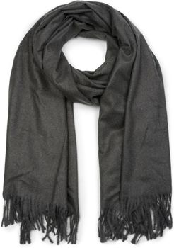 styleBREAKER Unisex Langer Schal einfarbig mit Fransen, Winter Stola Warm Unifarben, Weiches Tuch Viskose 01017104