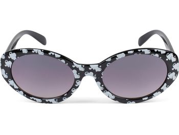 styleBREAKER Mädchen Sonnenbrille mit ovalen Gläsern und Herzchen Muster, Kunststoff Rahmen und Polycarbonat Flachgläsern, Kinder 09020088
