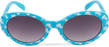 styleBREAKER Mädchen Sonnenbrille mit ovalen Gläsern und Herzchen Muster, Kunststoff Rahmen und Polycarbonat Flachgläsern, Kinder 09020088