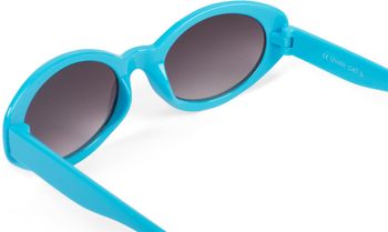 styleBREAKER Mädchen Sonnenbrille mit ovalen Gläsern und Herzchen Muster, Kunststoff Rahmen und Polycarbonat Flachgläsern, Kinder 09020088