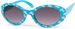 styleBREAKER Mädchen Sonnenbrille mit ovalen Gläsern und Herzchen Muster, Kunststoff Rahmen und Polycarbonat Flachgläsern, Kinder 09020088
