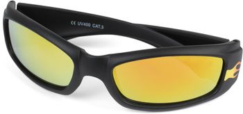 styleBREAKER Kinder Sport Sonnenbrille mit Flammen Print, Kunststoff Rahmen und Polycarbonat Gläser, Vollrand 09020089