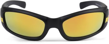 styleBREAKER Kinder Sport Sonnenbrille mit Flammen Print, Kunststoff Rahmen und Polycarbonat Gläser, Vollrand 09020089